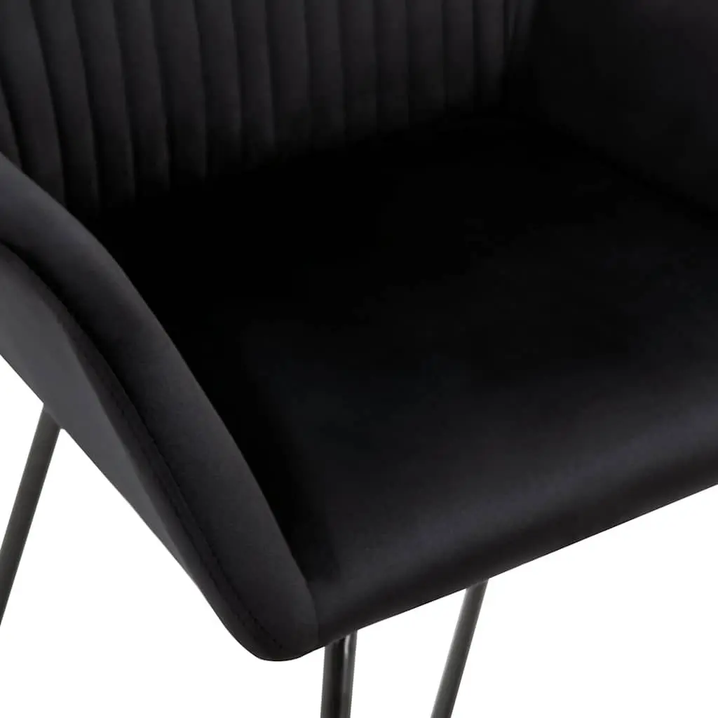 Dining Chairs Set of 6 Black Velvet Kitchen Living Room