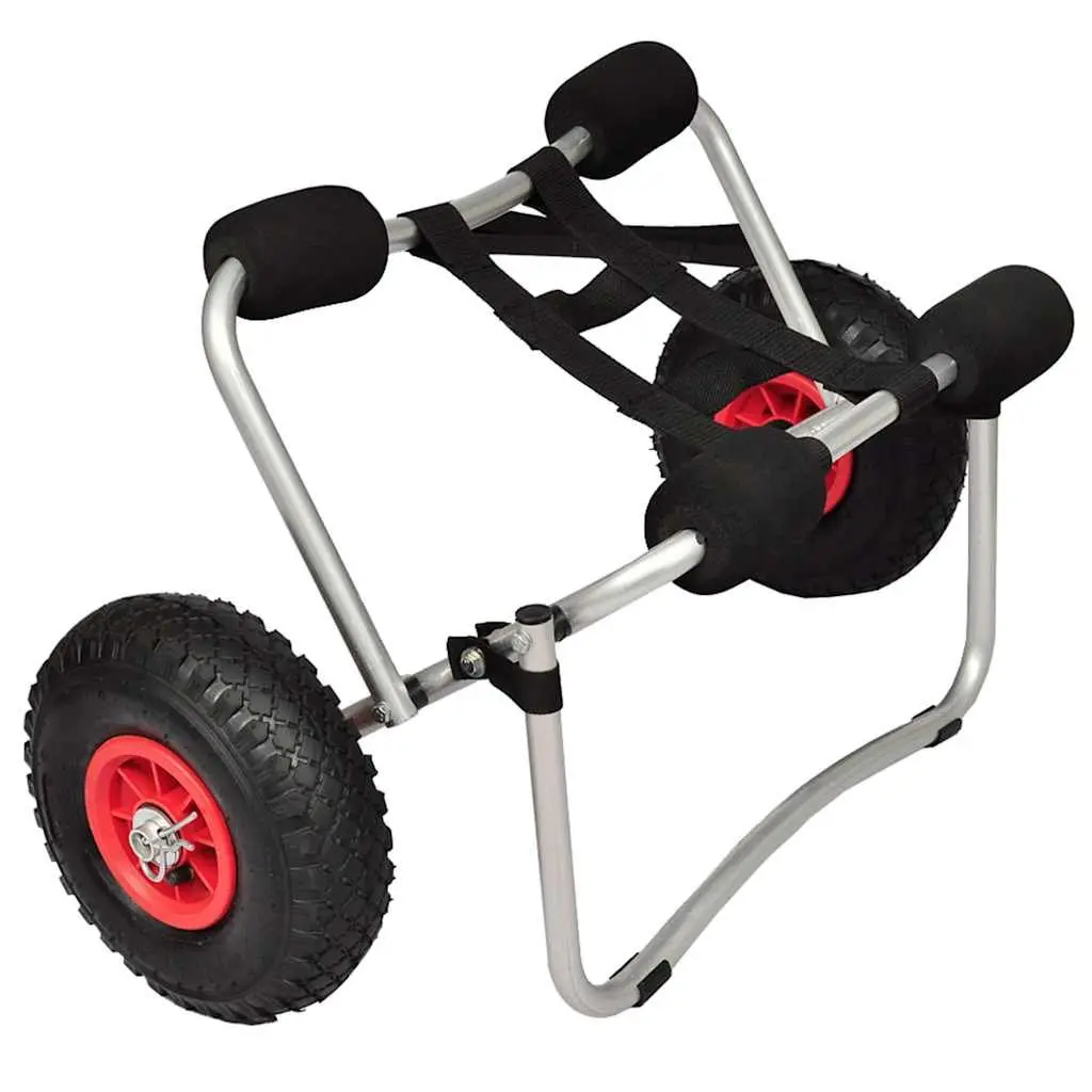 Kayak Trolley Cart for Transporting Kayaks and Canoes with Aluminum Frame and Inflatable Wheels