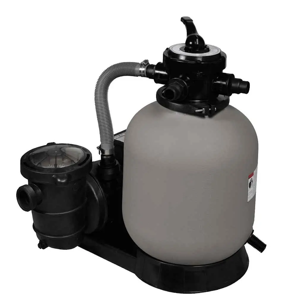 Sand Filter Pool Pump Above Ground Pool Cleaner 600W 17000 L/h Set of 2