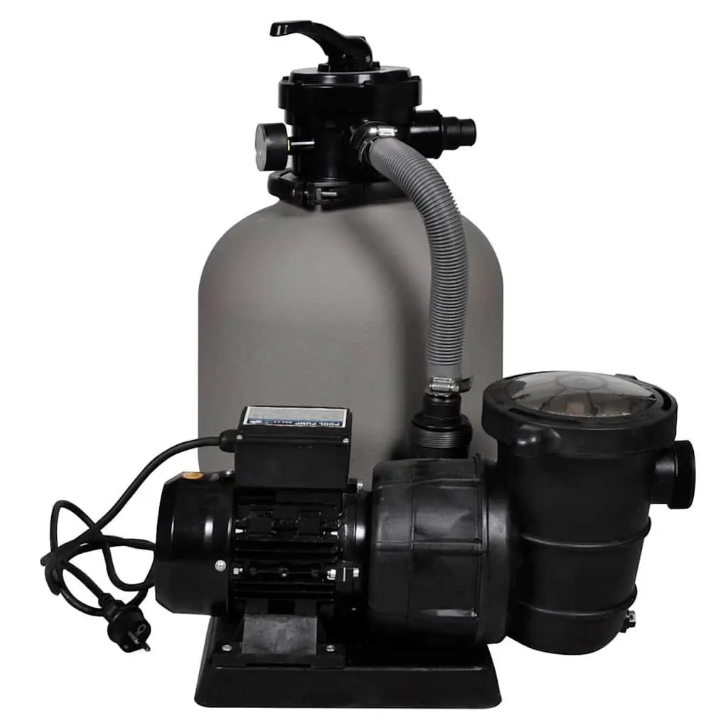 Sand Filter Pool Pump Above Ground Pool Cleaner 600W 17000 L/h Set of 2