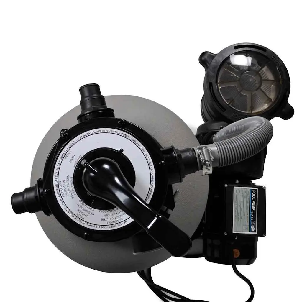 Sand Filter Pool Pump Above Ground Pool Cleaner 600W 17000 L/h Set of 2