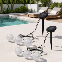 Floating Solar Ball Lights 6 Pack LED Pool Pond Garden Outdoor Lighting Set