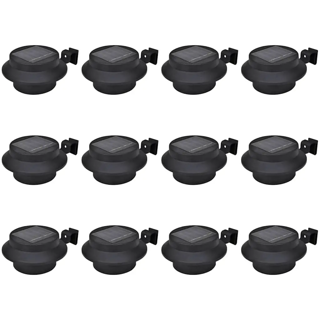 Outdoor Solar Fence Lamps for Garden Wall Lighting 12 Piece
