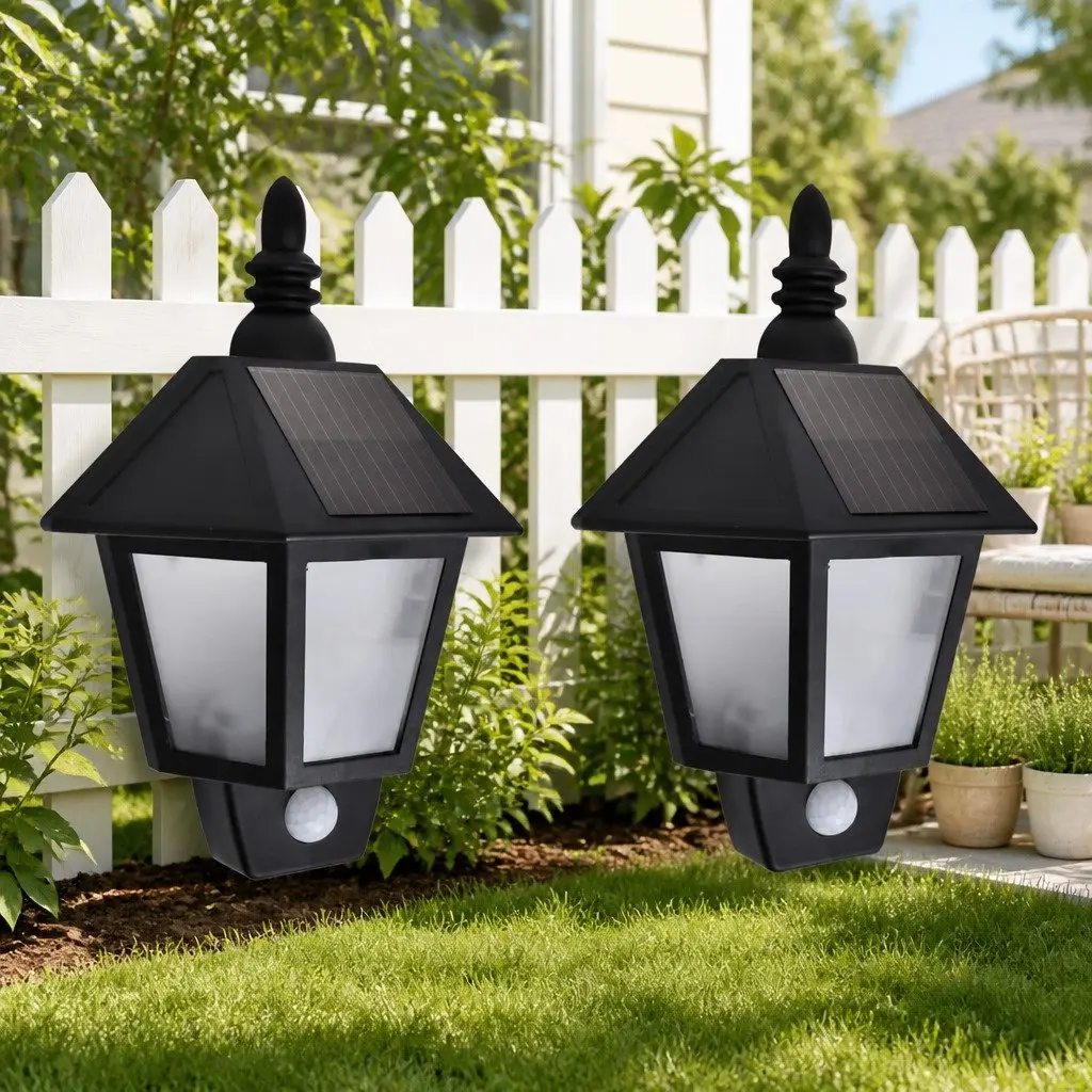 Solar Wall Lamps 2 pcs with Motion Sensor