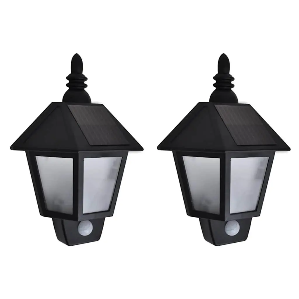 Solar Wall Lamps 2 pcs with Motion Sensor