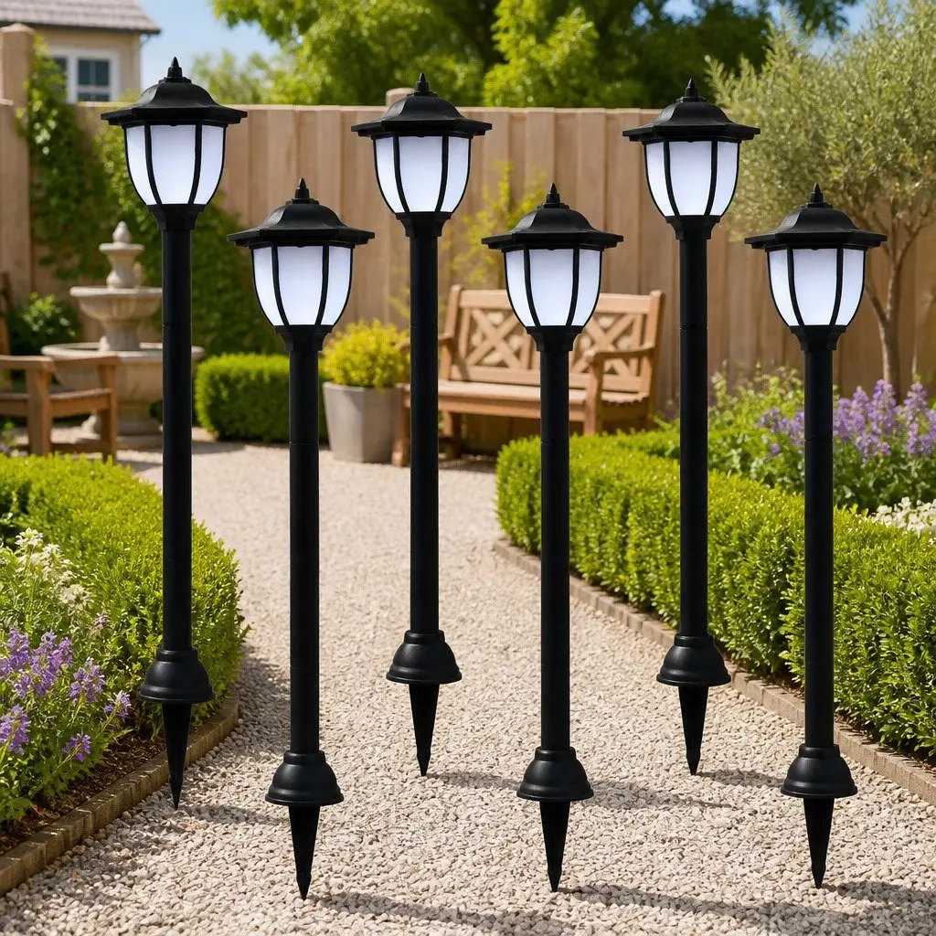 Solar LED Lamps 6 Pack for Outdoor Lighting Needs