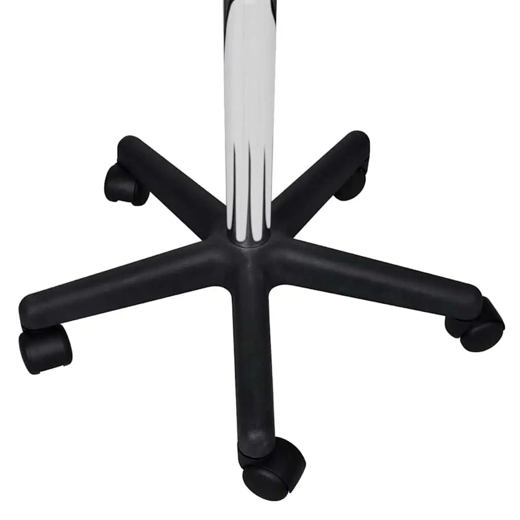 Office Stools Set 2 White 35.5x84 cm with Adjustable Height