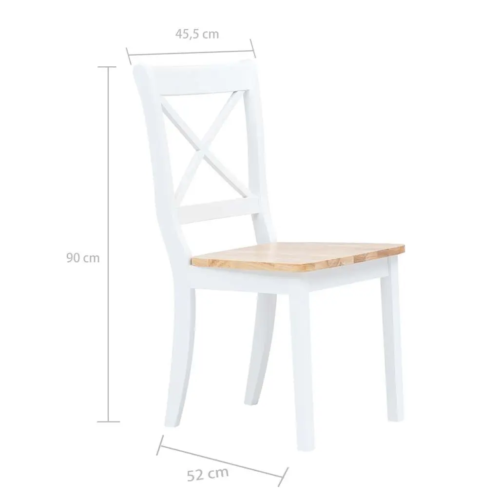 6 Ergonomic White Dining Chairs