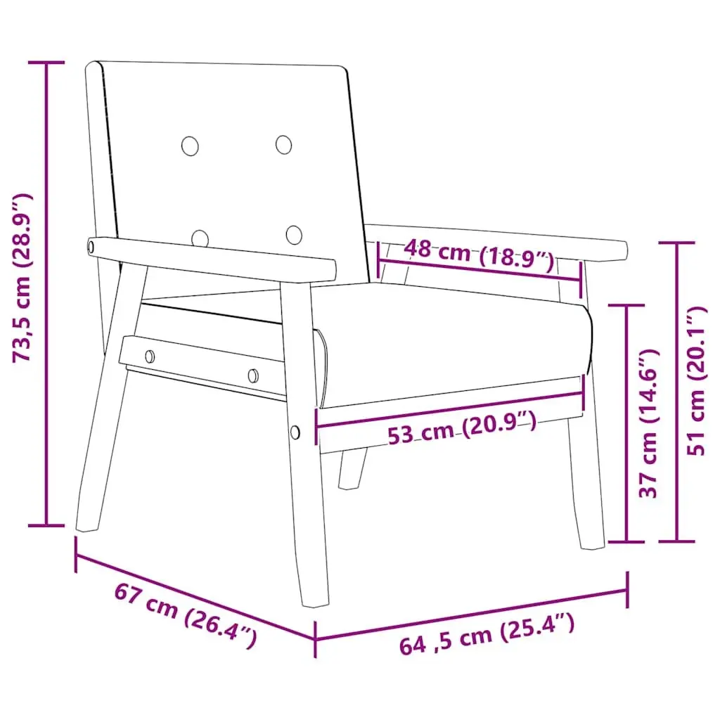 2 Piece Sofa Set Living Room Black 2-Seater Armchair Couch