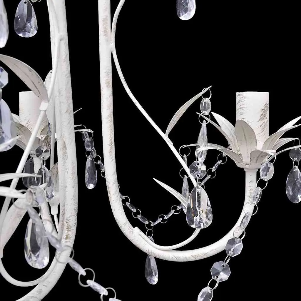 4-Pack White Crystal Pendant Lamps