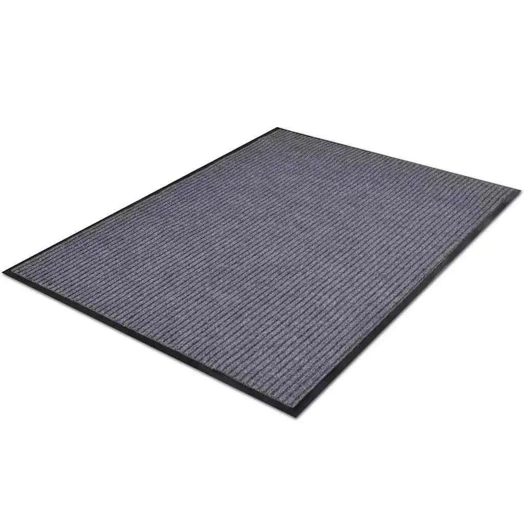 Door Mats 2 pcs Grey 90x60 cm Non-Slip PVC Backing Home Office Entry Mats