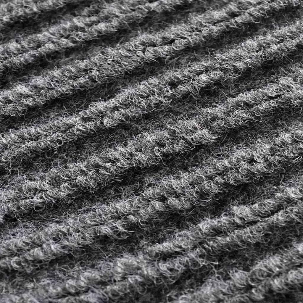 Door Mats 2 pcs Grey 90x60 cm Non-Slip PVC Backing Home Office Entry Mats