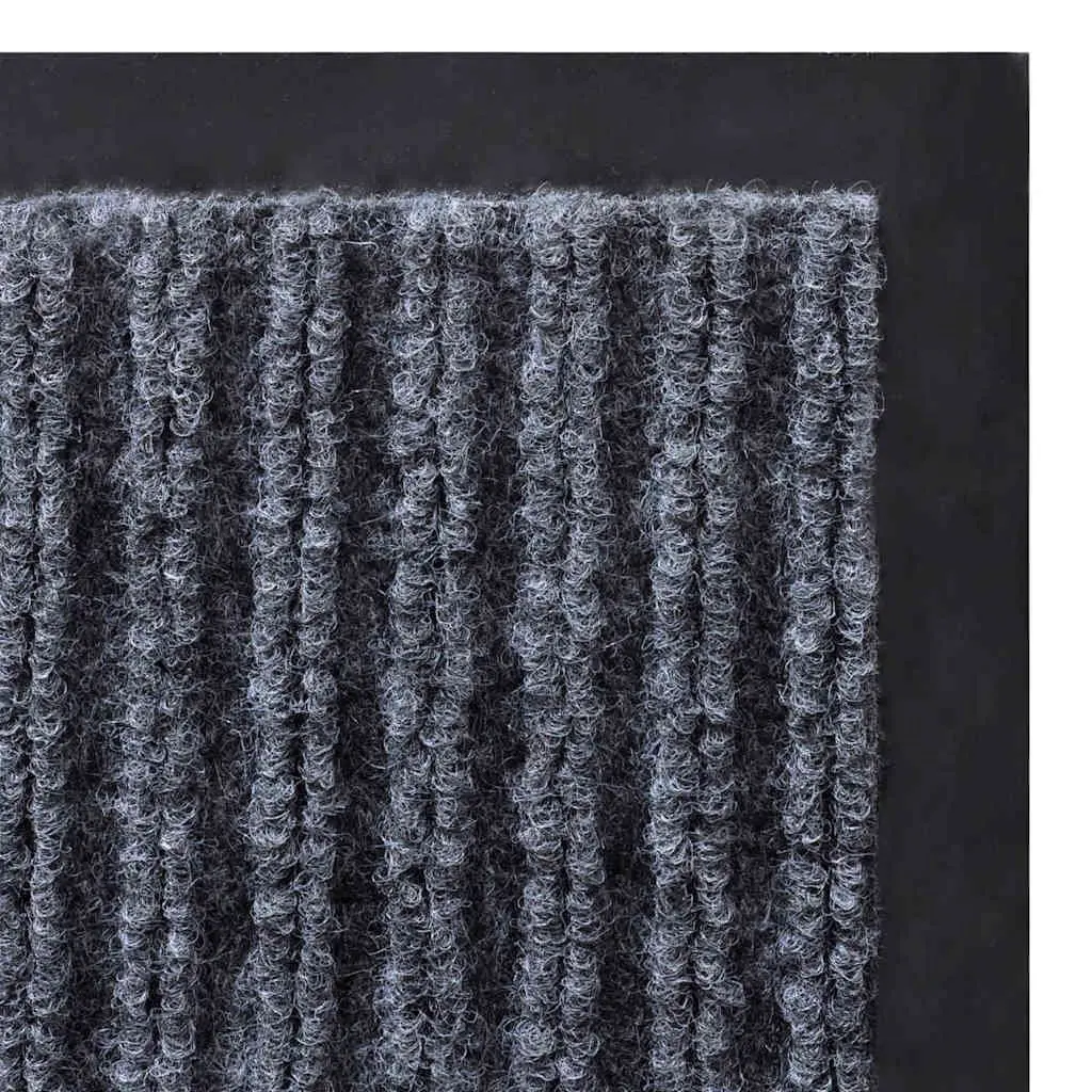 Door Mats 2 pcs Grey 90x60 cm Non-Slip PVC Backing Home Office Entry Mats
