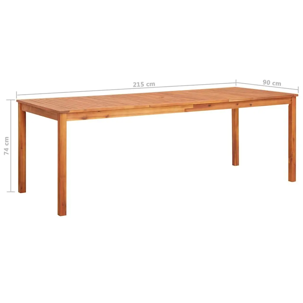 7 Piece Outdoor Dining Set Brown Wood Acacia Table Chairs Cushions Patio