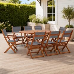 Specifications for 9 Piece Folding Outdoor Dining Set