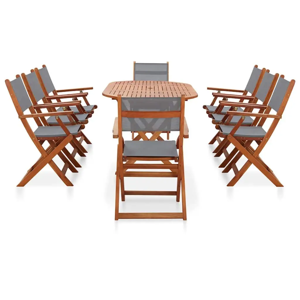 9 Piece Folding Outdoor Dining Set