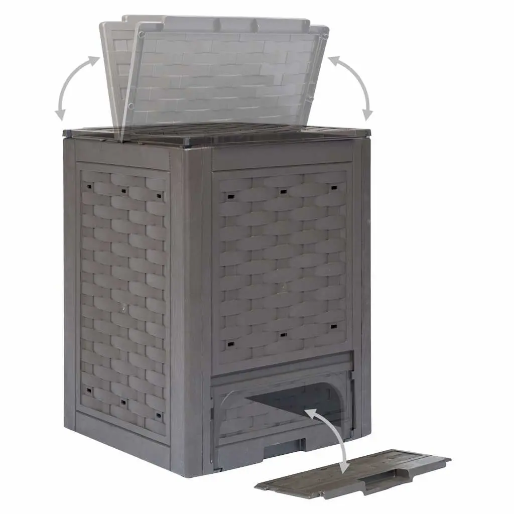 Garden Composters Outdoor 60x60x83 cm Brown 3 Piece