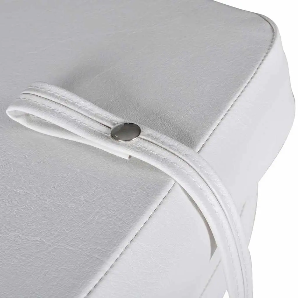 Boat Seats 2 pcs Foldable Backrest Blue White Pillow Watercraft Seating