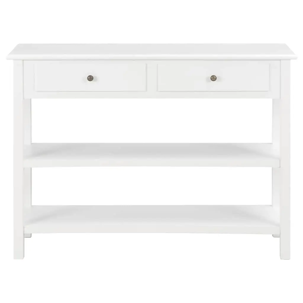Sideboard White Storage Cabinet 2 Drawers 2 Shelves Living Room Furniture