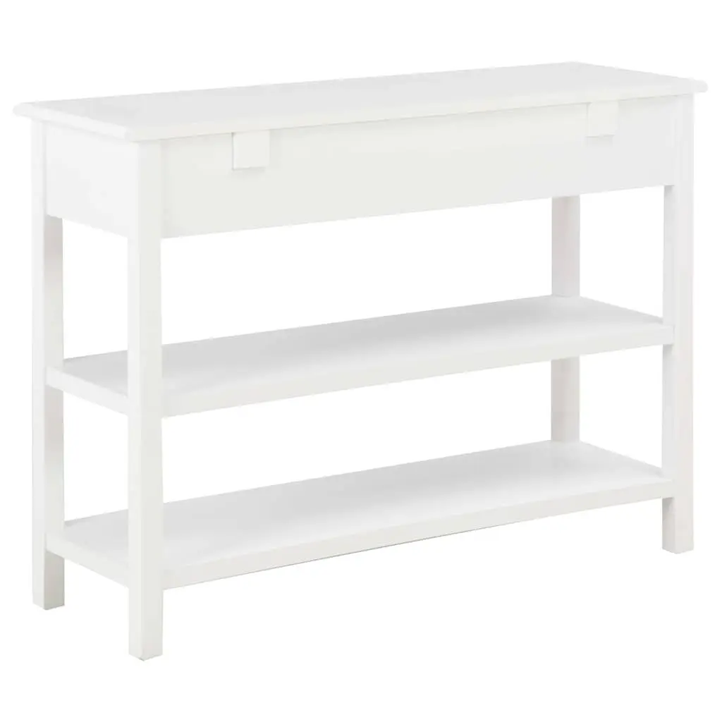 Sideboard White Storage Cabinet 2 Drawers 2 Shelves Living Room Furniture