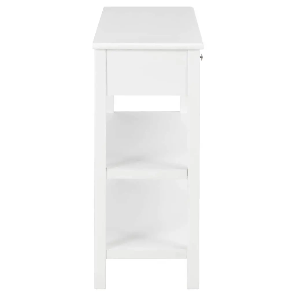 Sideboard White Storage Cabinet 2 Drawers 2 Shelves Living Room Furniture
