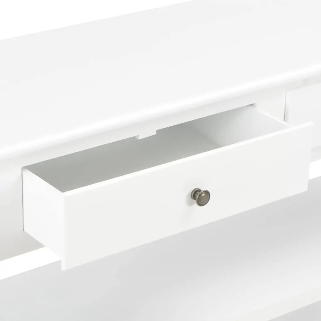 Sideboard White Storage Cabinet 2 Drawers 2 Shelves Living Room Furniture