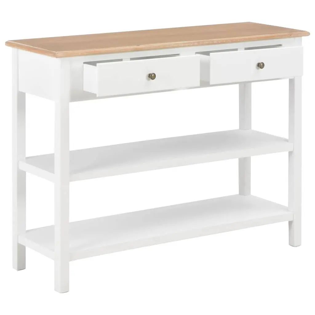 Sideboard White Storage Cabinet 2 Drawers 2 Shelves Home Furniture Organiser