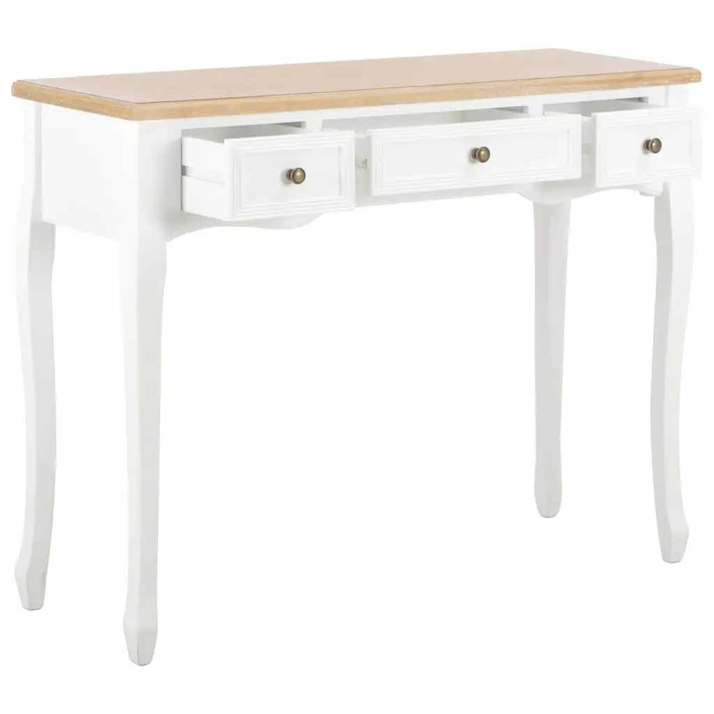 End Table Console Dressing with 3 Drawers White Hallway Living Room Accent