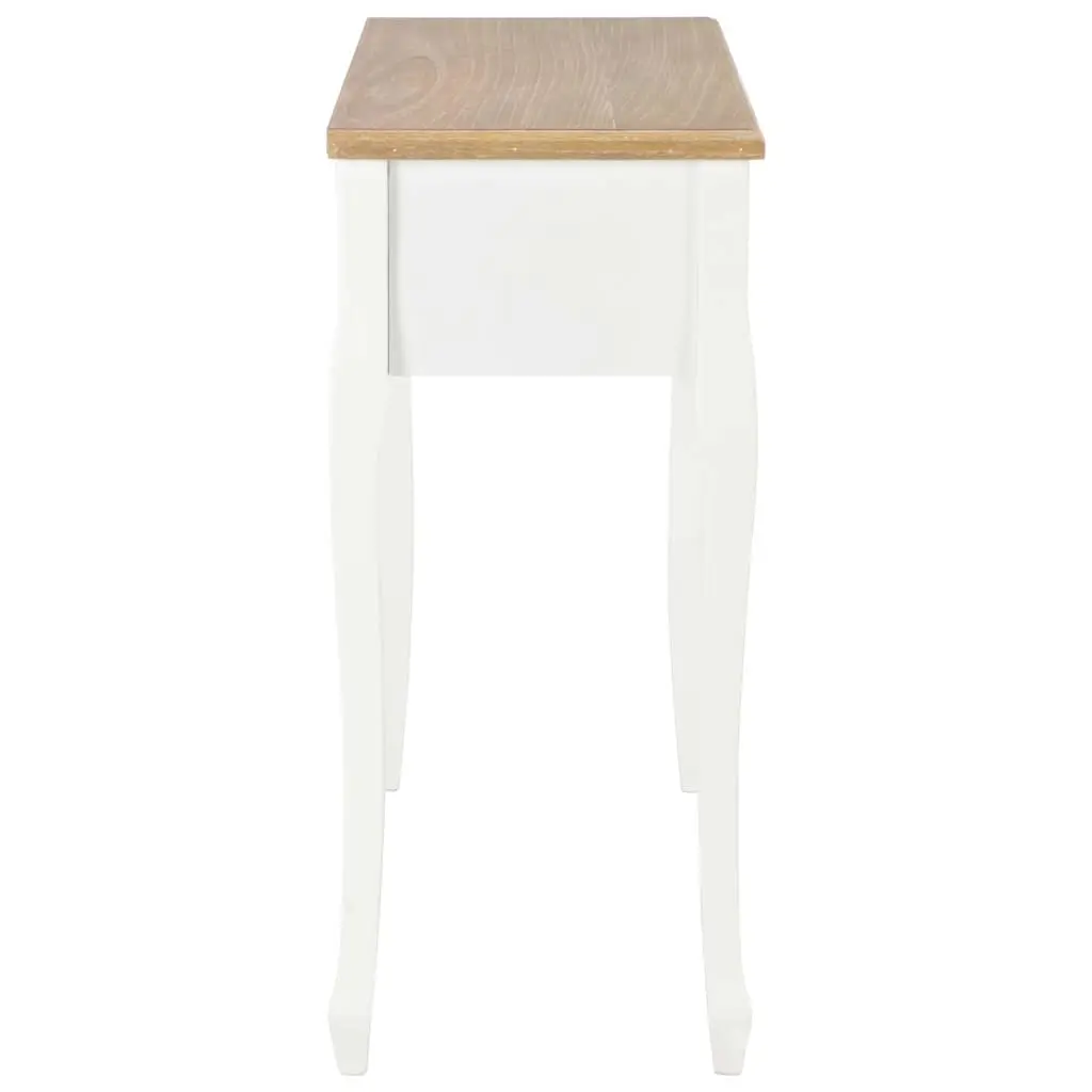 End Table Console Dressing with 3 Drawers White Hallway Living Room Accent
