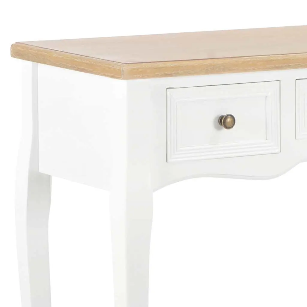 End Table Console Dressing with 3 Drawers White Hallway Living Room Accent