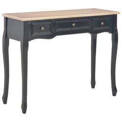Black Console Dressing Table: Dimensions & Material Facts