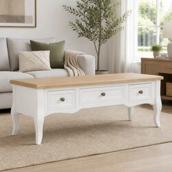 White Wooden TV Cabinet Dimensions 100x35x35cm, 3 Drawers