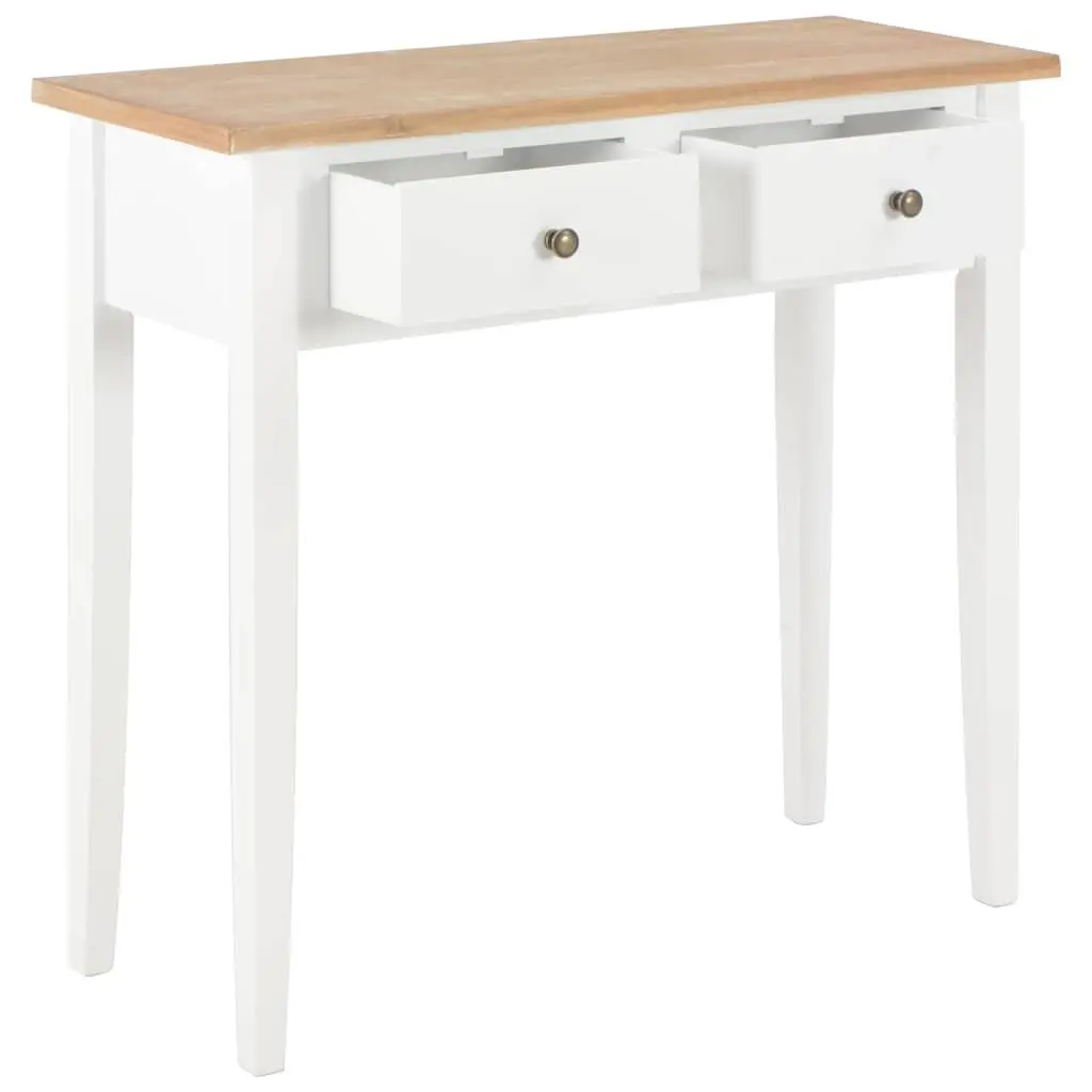 White Console Table with Drawers Dressing Accent Living Room Hallway Furniture