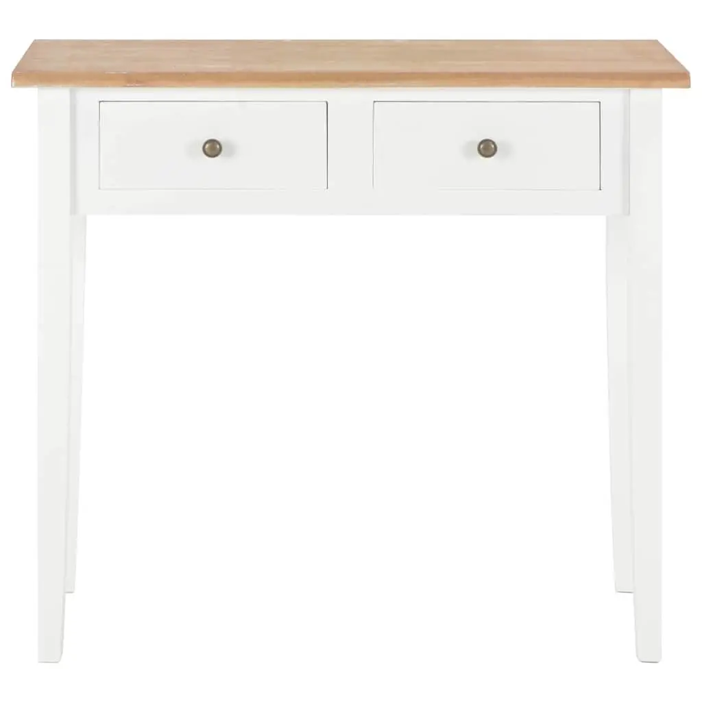 White Console Table with Drawers Dressing Accent Living Room Hallway Furniture