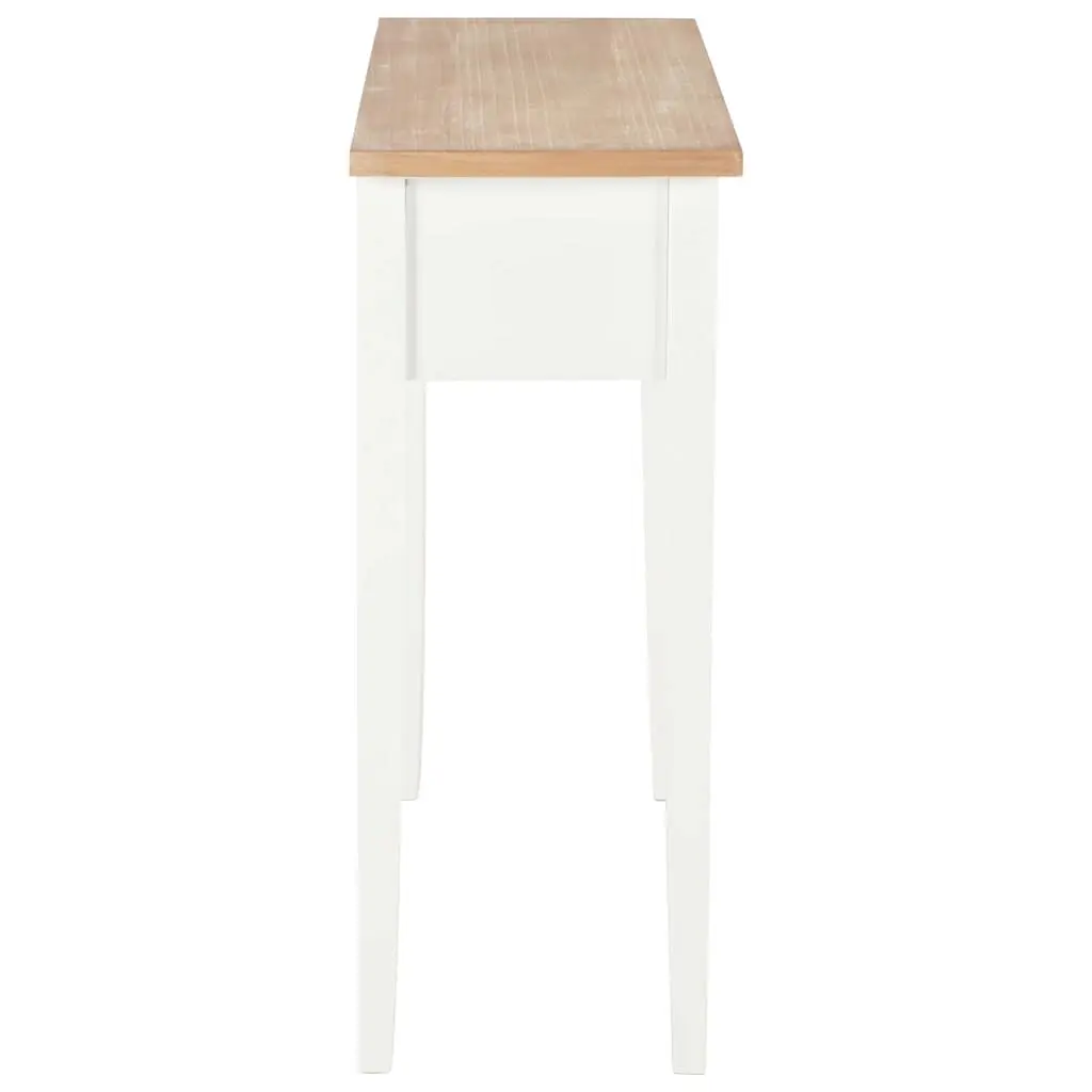 White Console Table with Drawers Dressing Accent Living Room Hallway Furniture
