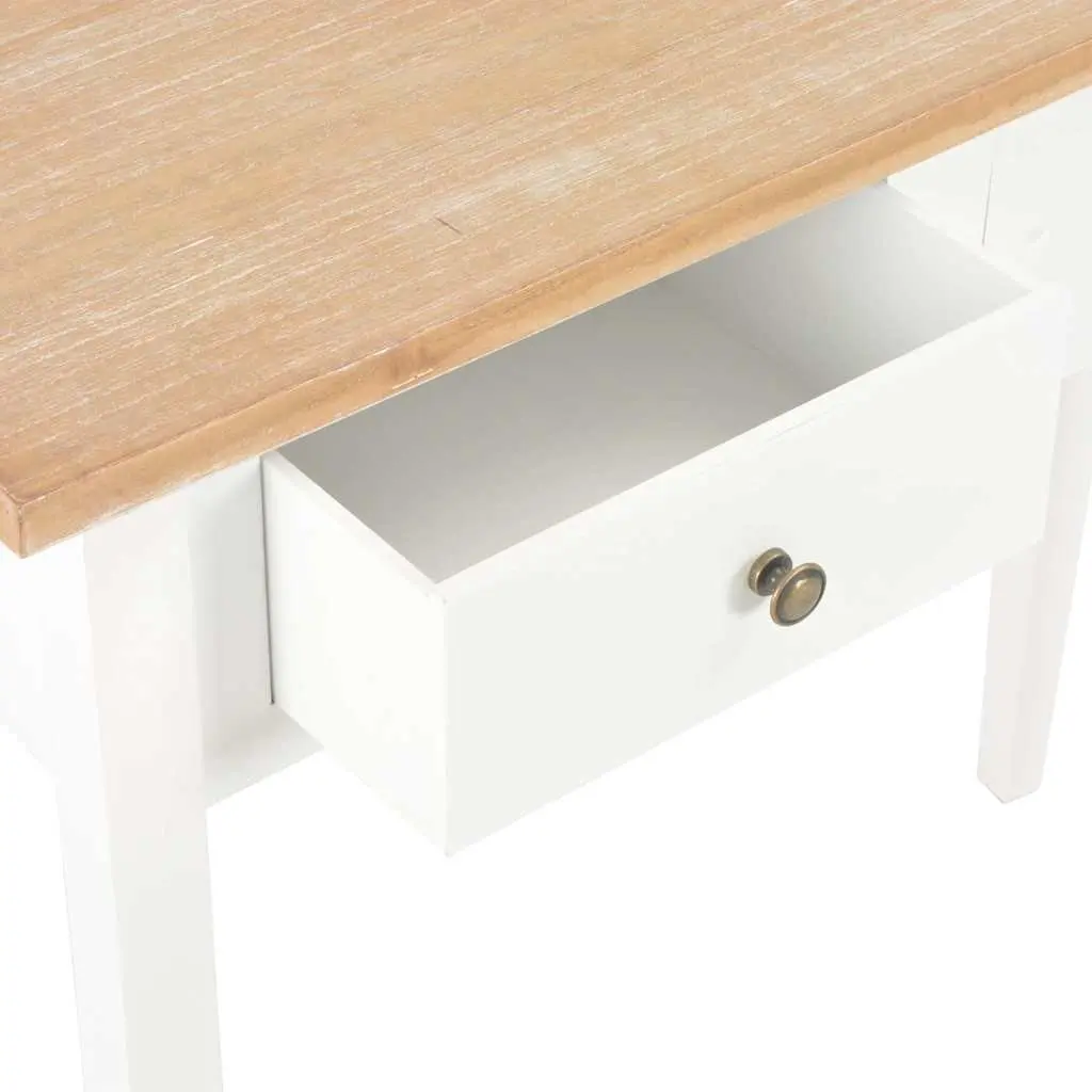 White Console Table with Drawers Dressing Accent Living Room Hallway Furniture