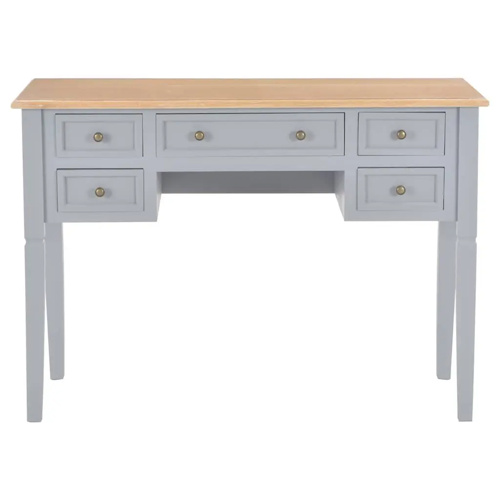 Writing Desk for Office or Study Grey Wood 1095 x 450 x 775 mm