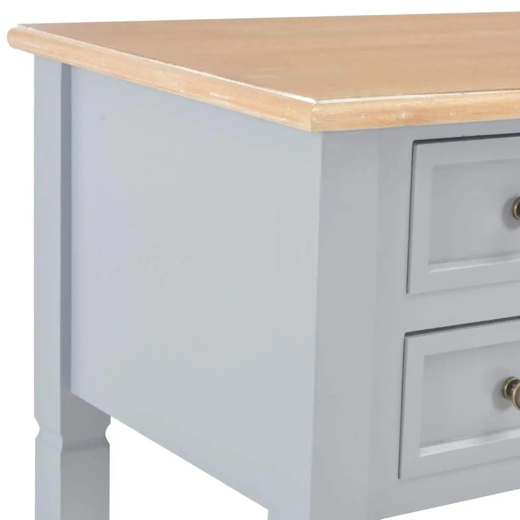 Writing Desk for Office or Study Grey Wood 1095 x 450 x 775 mm