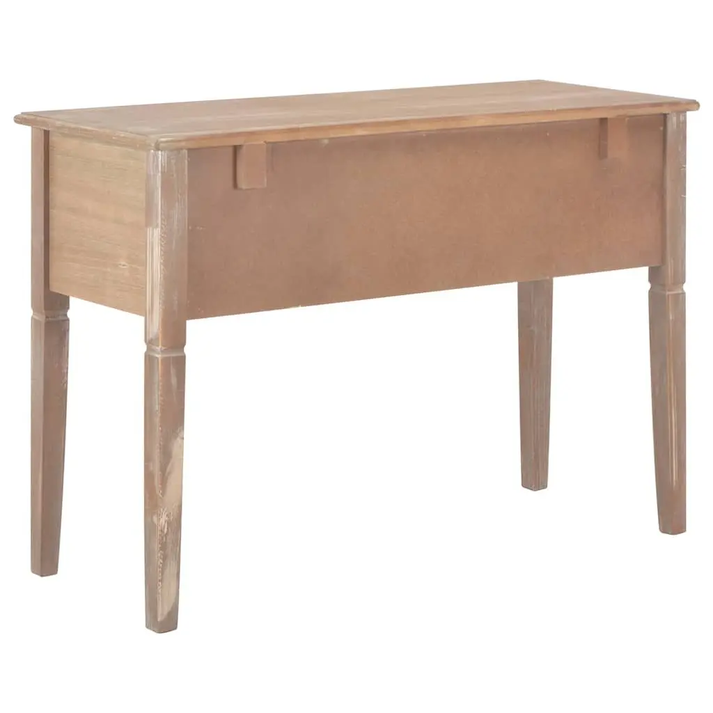 Writing Desk with Drawers Brown Wood Office Study Furniture Storage Desktop