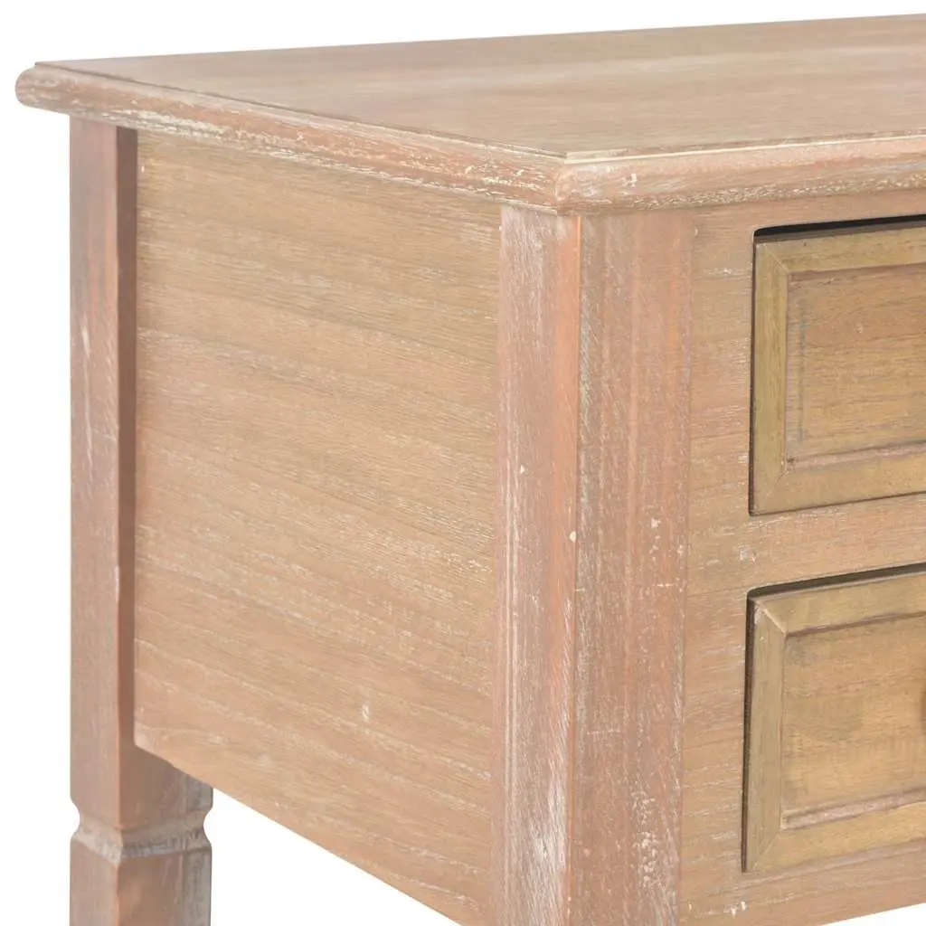 Writing Desk with Drawers Brown Wood Office Study Furniture Storage Desktop