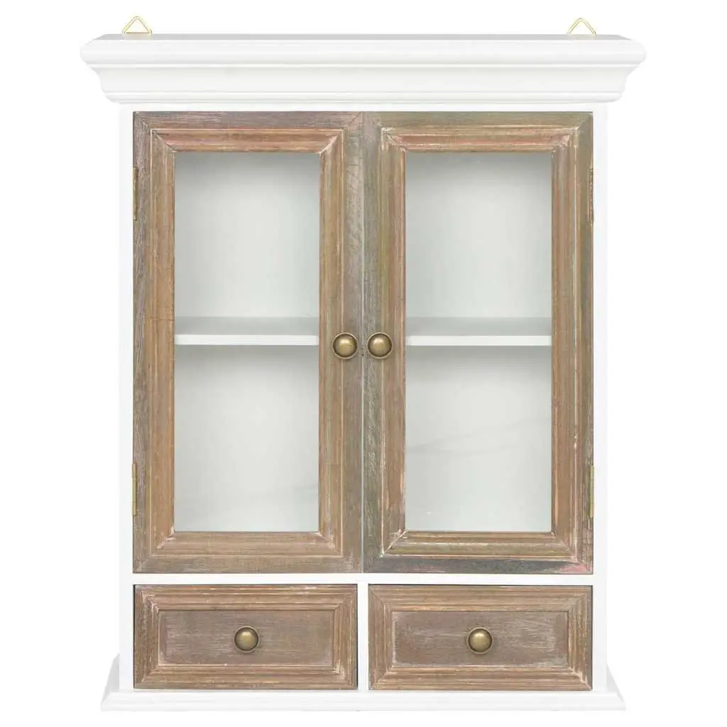 Wall Cabinet White Kitchen Bathroom Living Room Storage Cupboard 49x22x59cm