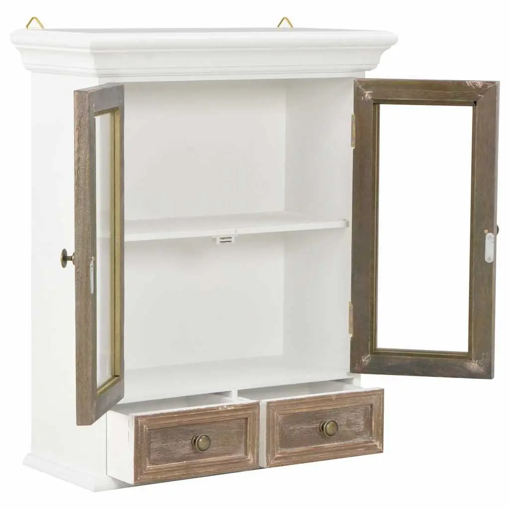 Wall Cabinet White Kitchen Bathroom Living Room Storage Cupboard 49x22x59cm