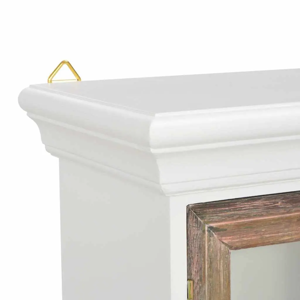 Wall Cabinet White Kitchen Bathroom Living Room Storage Cupboard 49x22x59cm