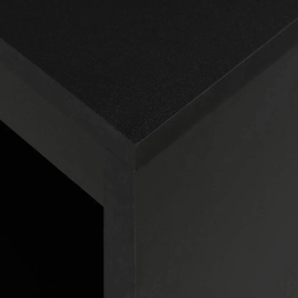 Bar Table with Storage Shelf Kitchen Dining Black 110x50x103cm High Table