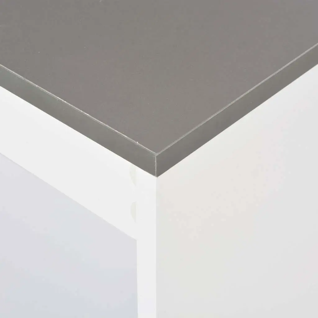 Bar Table with Storage Shelf White Kitchen Dining Room High Table Compact Space