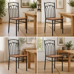 Specifications for 4-Piece Brown Dining Chair Set