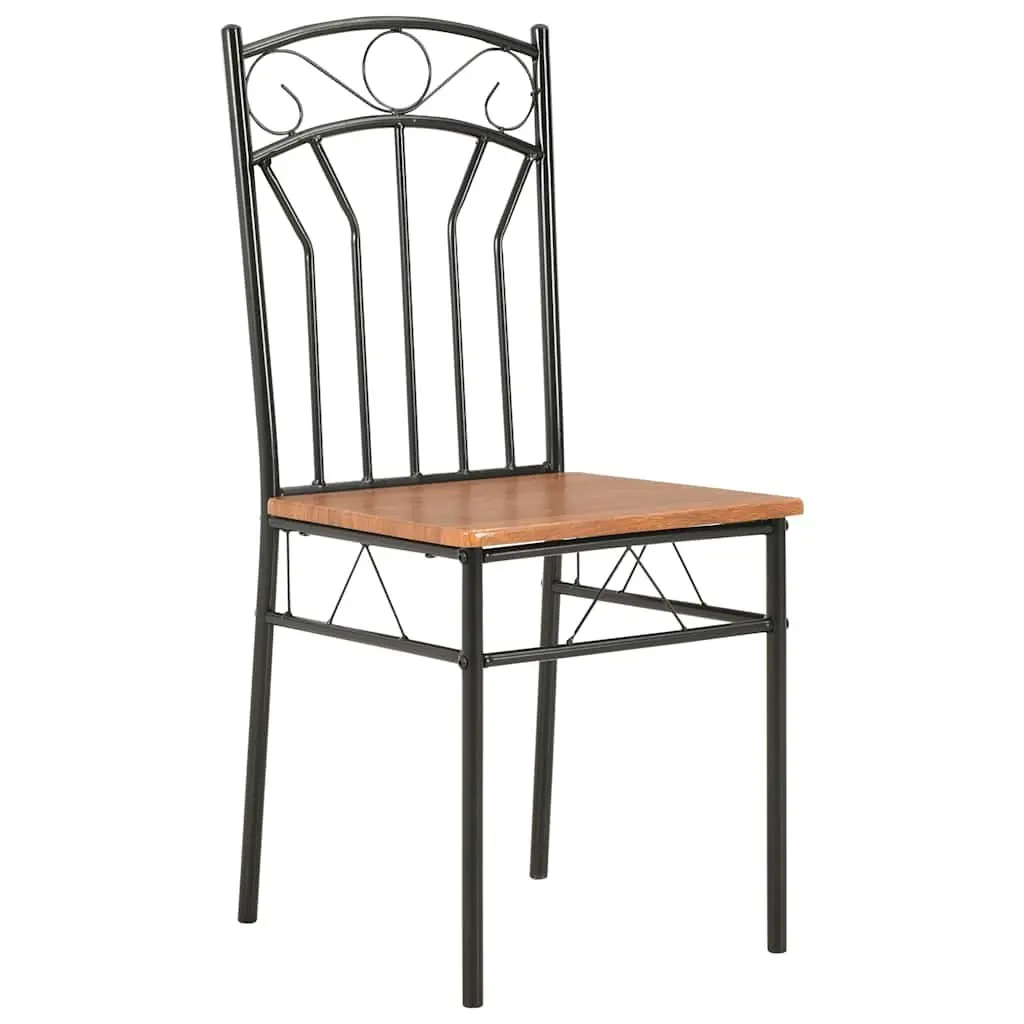 4-Piece Brown Dining Chair Set
