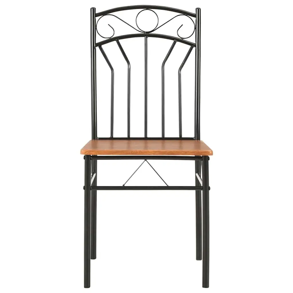 4-Piece Brown Dining Chair Set