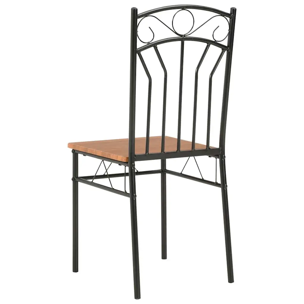 4-Piece Brown Dining Chair Set