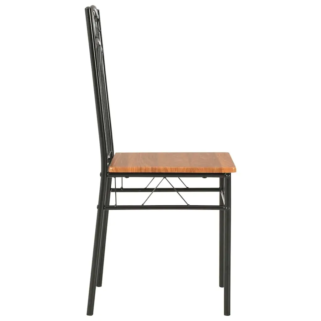 4-Piece Brown Dining Chair Set